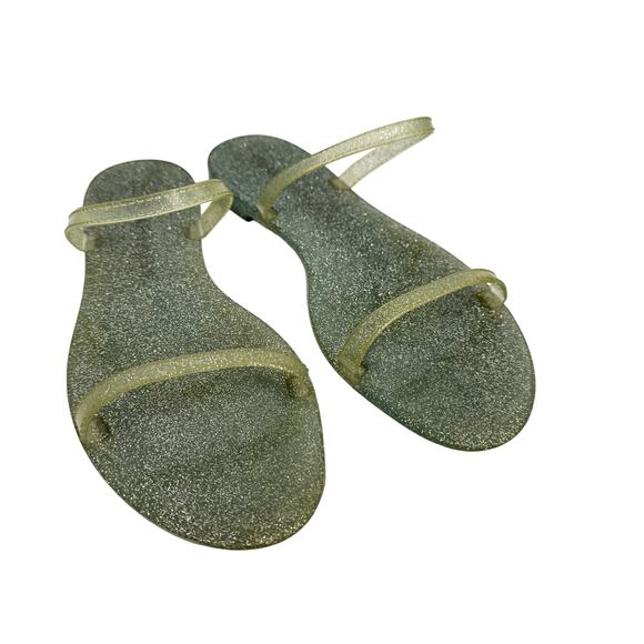 Stuart Weitzman Sawyer Glitter Jelly Sandals Size 9‎ - Picture 3 of 10